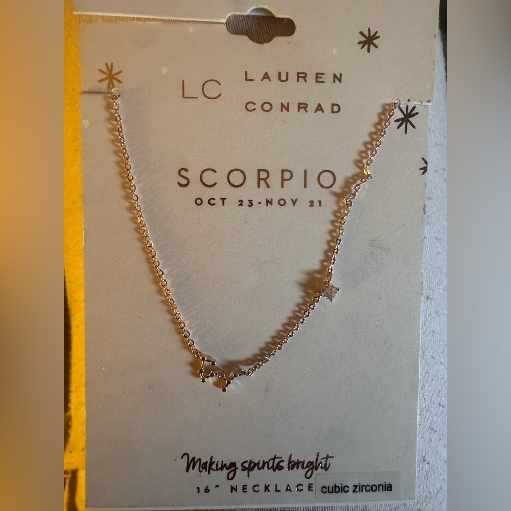 LC Lauren Conrad Gold Zodiac Necklace